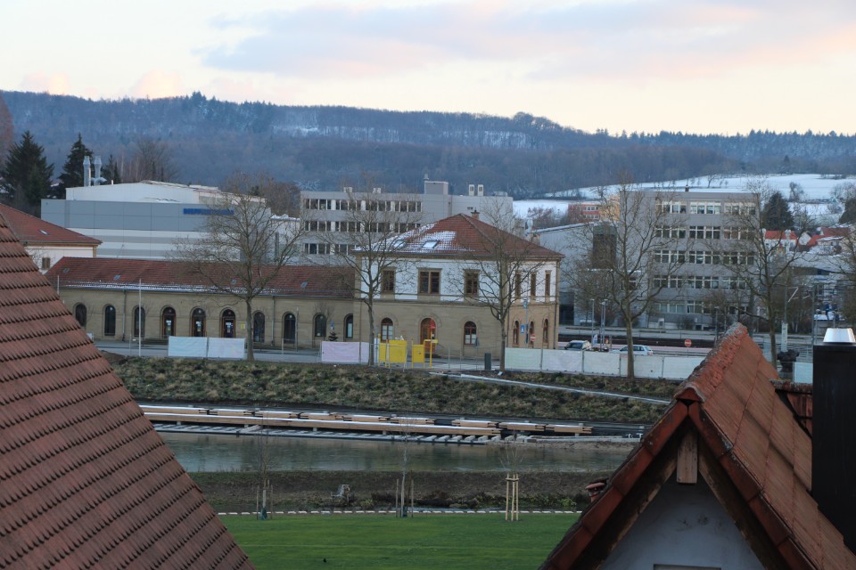 Gartenschau in Eppingen, mit Bahnhof. Kraichgau Landkreis Heilbronn